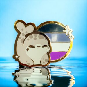 Asexual Seal Pin